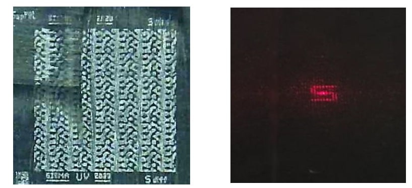 Realizzazione di ologrammi su polimeri rinforzati con fibre di carbonio con il laser