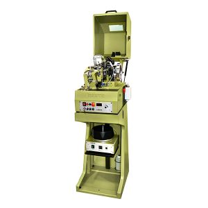 Automatic machine, laser version, for the production of double parallel curb chain and single, double, triple and rhombus curb chain